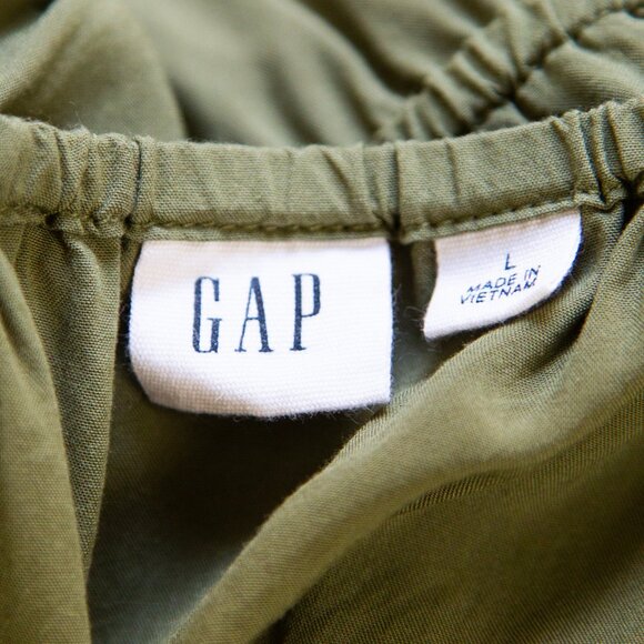 Gap Sleeveless Wide Leg Green Jumpsuit, size L - Picture 5 of 6